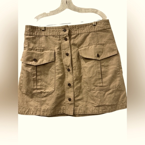Banana Republic Dresses & Skirts - Banana Republic Khaki Skirt Sz 16 office, minimalist, beach, linen blend